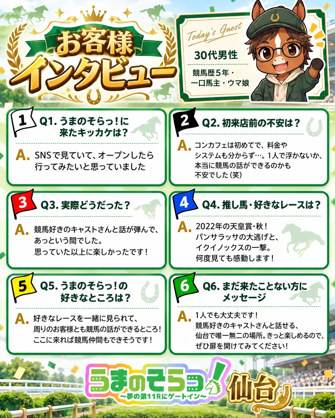 お客様インタビュー 30代男性(競馬歴5年・一口馬主・ウマ娘)